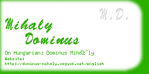 mihaly dominus business card